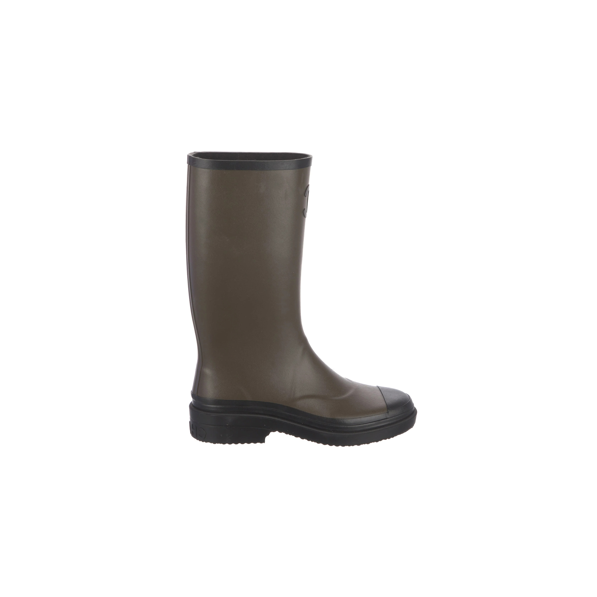 CHANEL INTERLOCKING CC LOGO RAIN BOOTS
